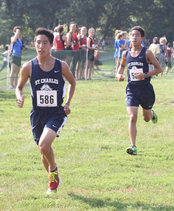 Arthur and Alfred Chan place first and second at the First Capitol Cross Country meet on  August 29. The whole team won first place.