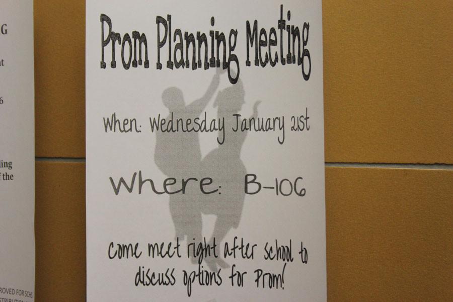 The Prom planning meeting poster.
