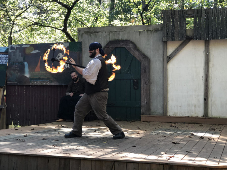 John amazes onlookers with his pyro-bending skills at the STL Renaissance Faire.