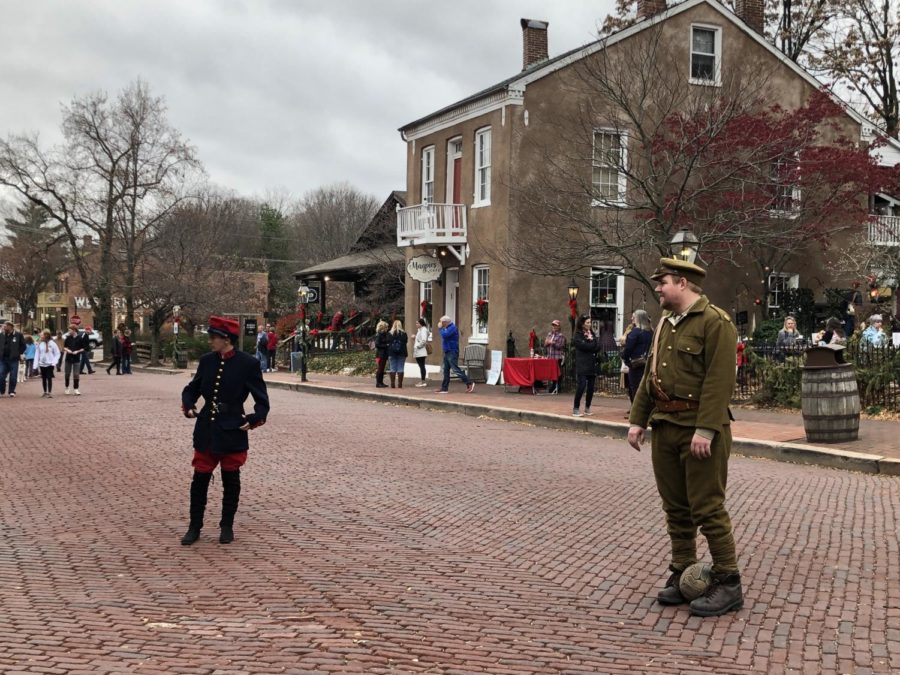 The Characters from The Christmas Truce of 1914 convince guests to play fútball with them.