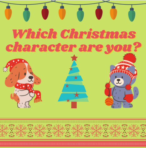 An image made on Canva which is going to be used for the cover of the Which Christmas character are you? quiz