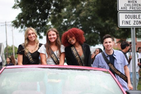 Part of the Senior Homecoming court in the parade