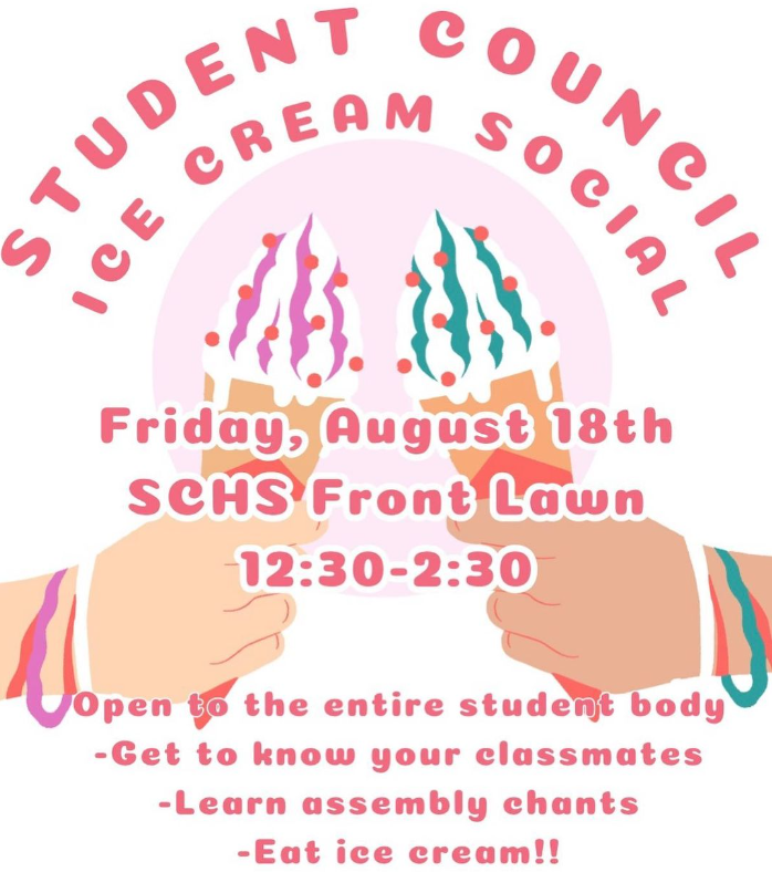 StuCo advertisement for ice cream social