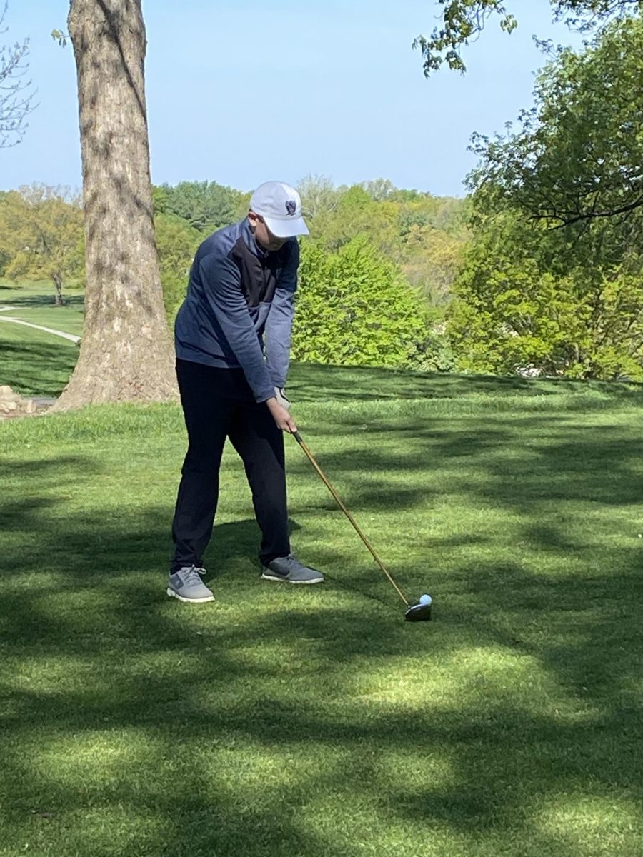 Jacob Lawrence prepares to swing.