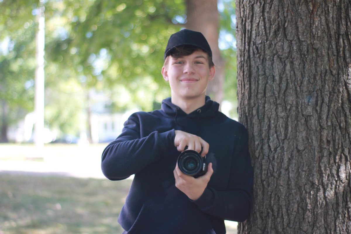 Logan Brown with his camera.