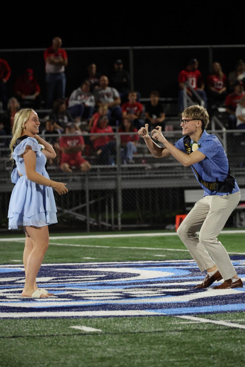 Senior Homecoming court candidates Atty Okeef and Chase Pugh