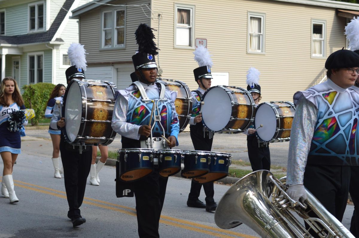 Marching Band during the Homecoming parade 