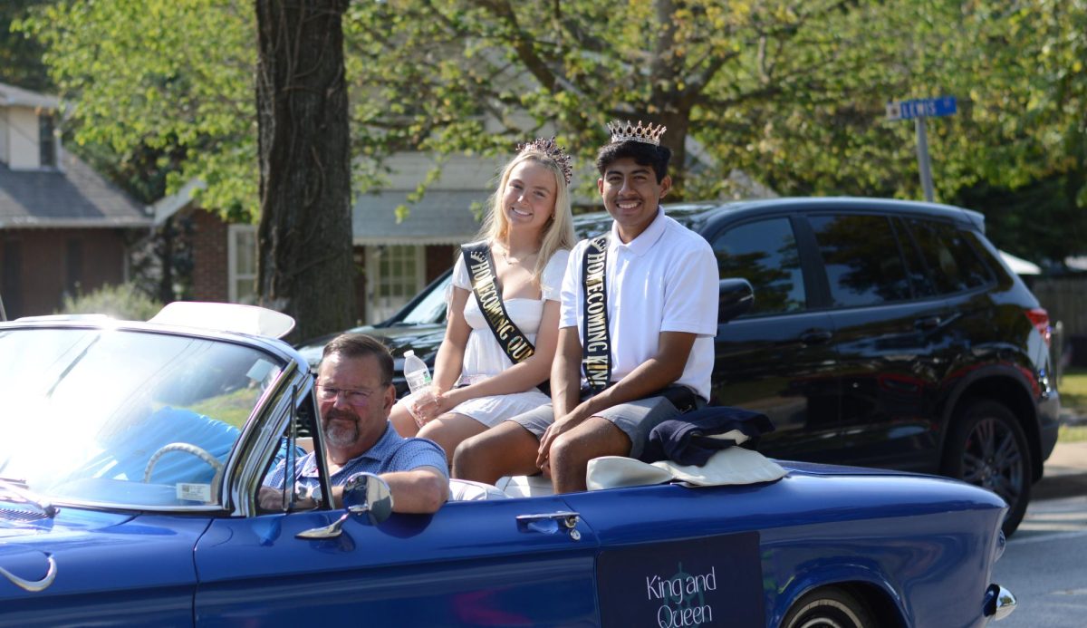 Homecoming King and Queen at the homecoming parade on Oct. 12.