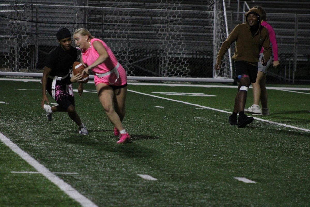 Atty OKeefe running the ball in the PowderPuff