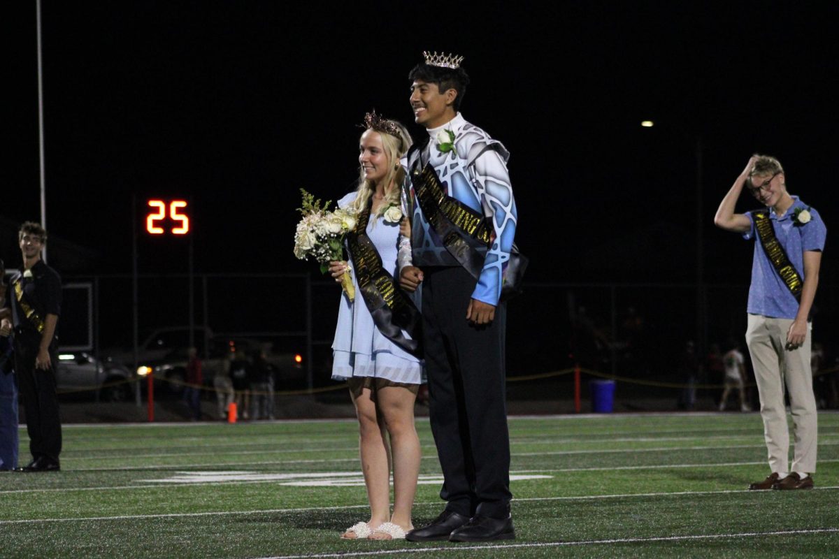 Homecoming King and Queen Atty Okeeefe and Chris Cortez-Lopez