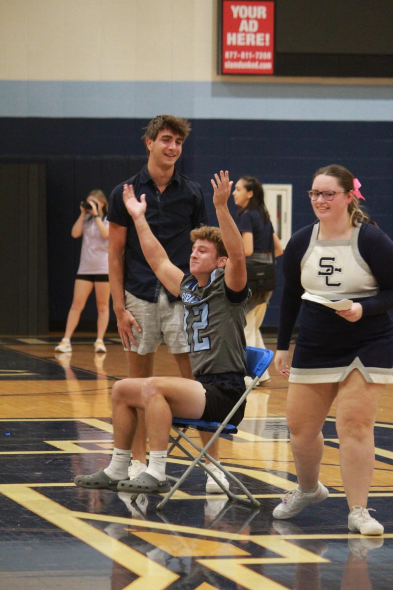 Charlie Reid after winning musical chairs 