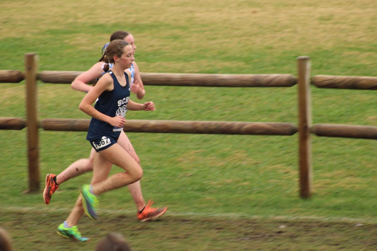 Matalyn Basler running during the state meet 