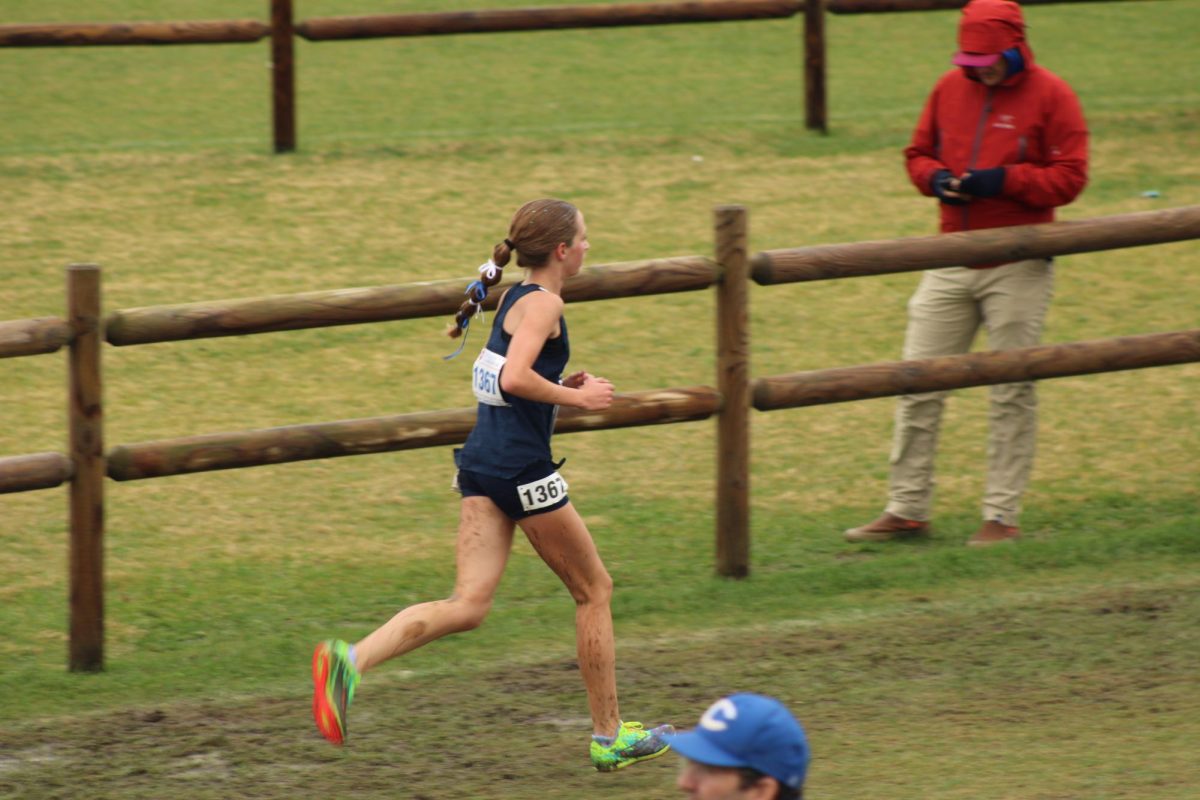 Matalyn Basler running during the state meet 