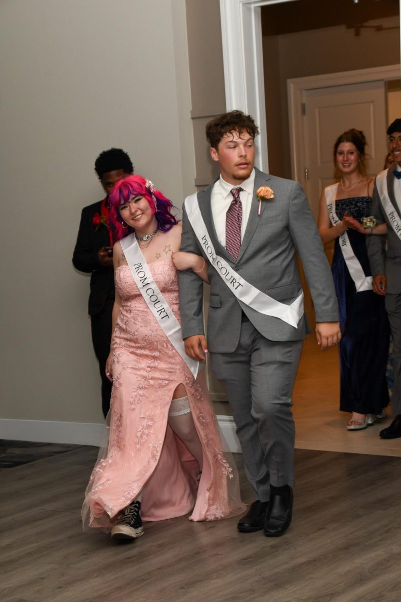 Emma Duffy and Nate Moseley on prom court.