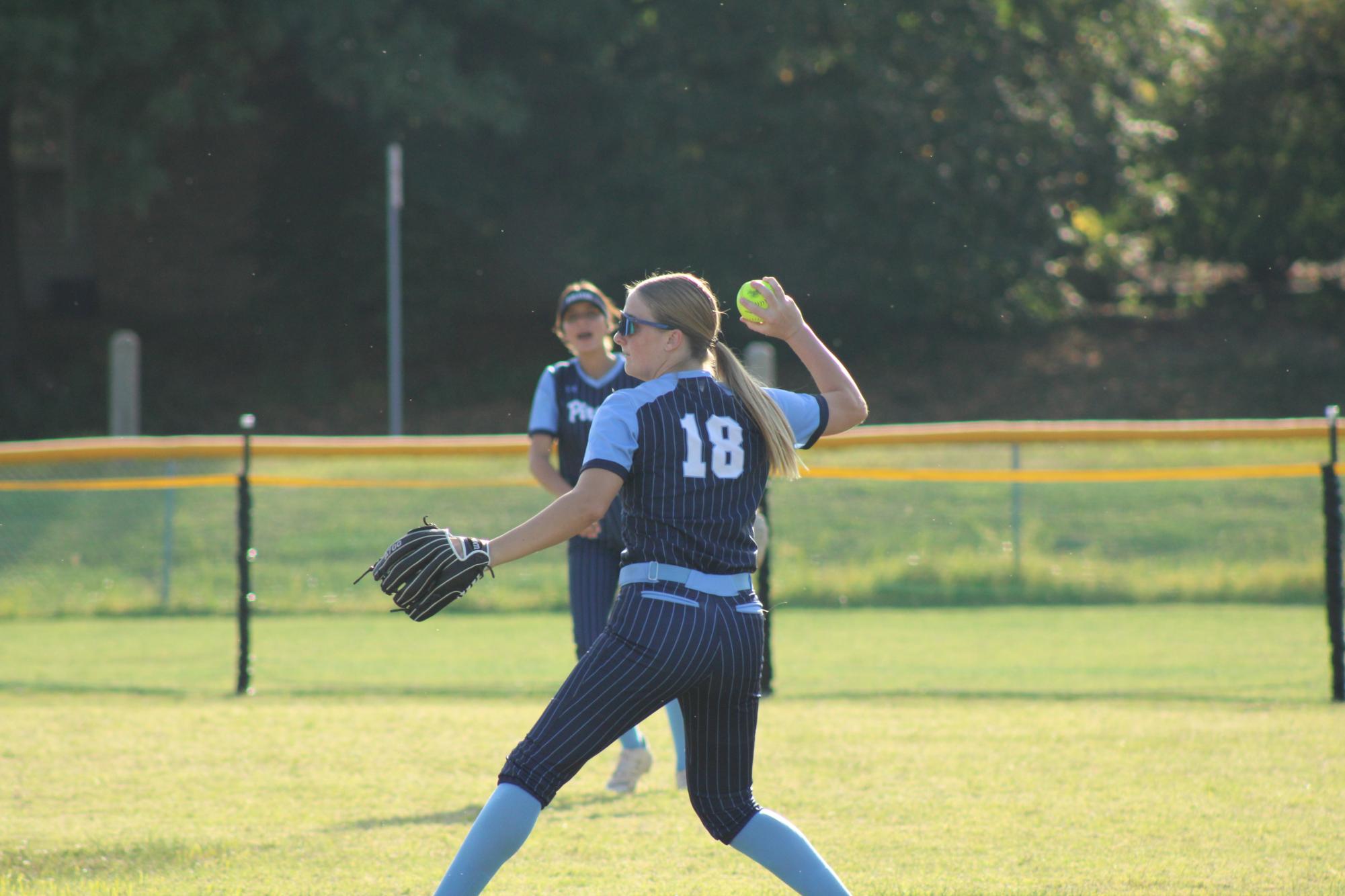 Kayla Heflin in a Softball Game