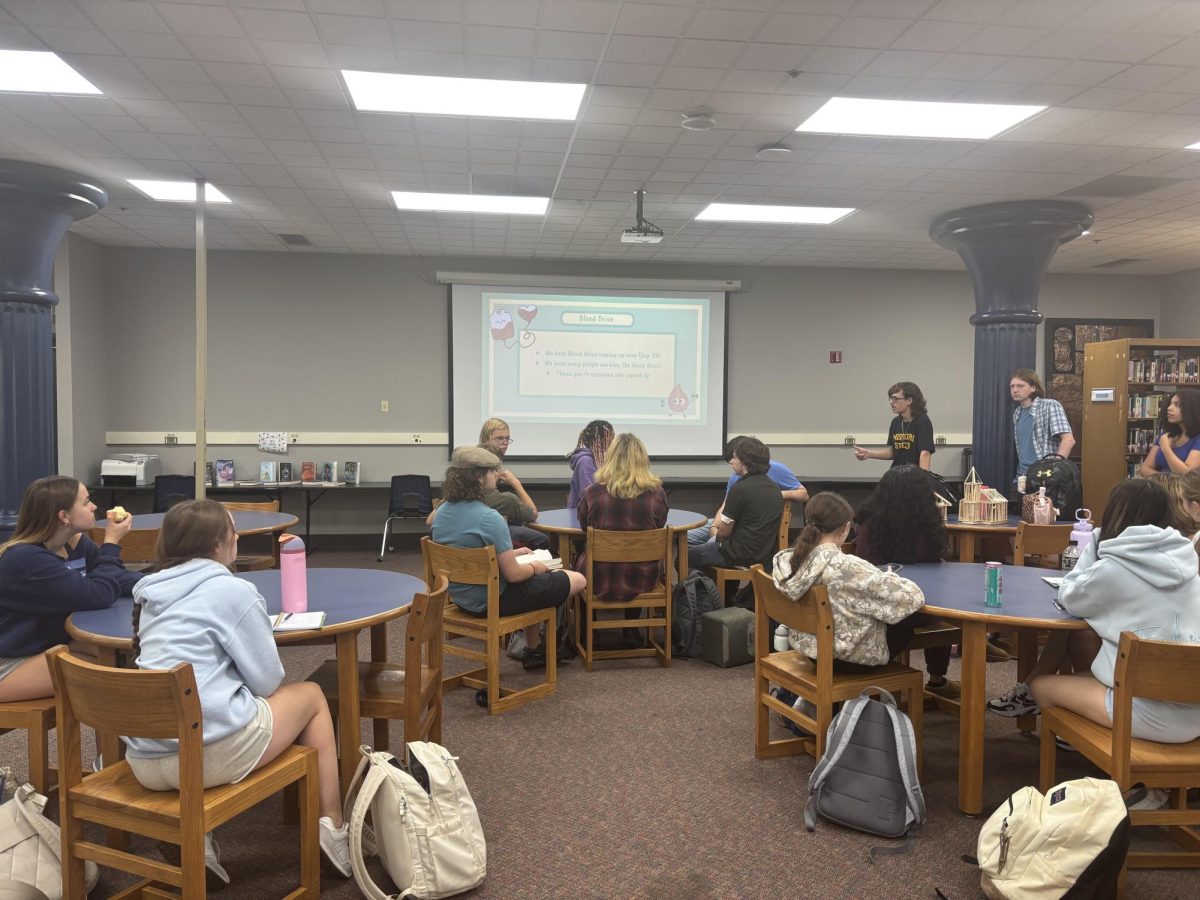 StuCo presenting during their annual meeting