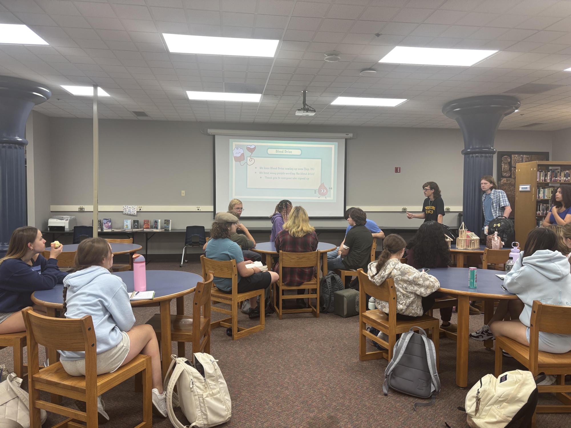 StuCo presenting during their annual meeting