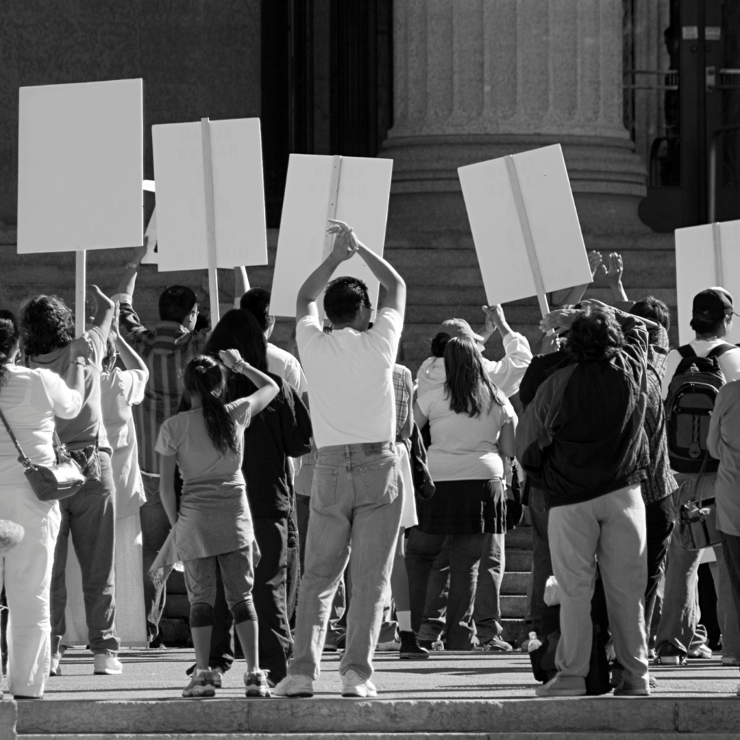 Protesters (Canva stock image)