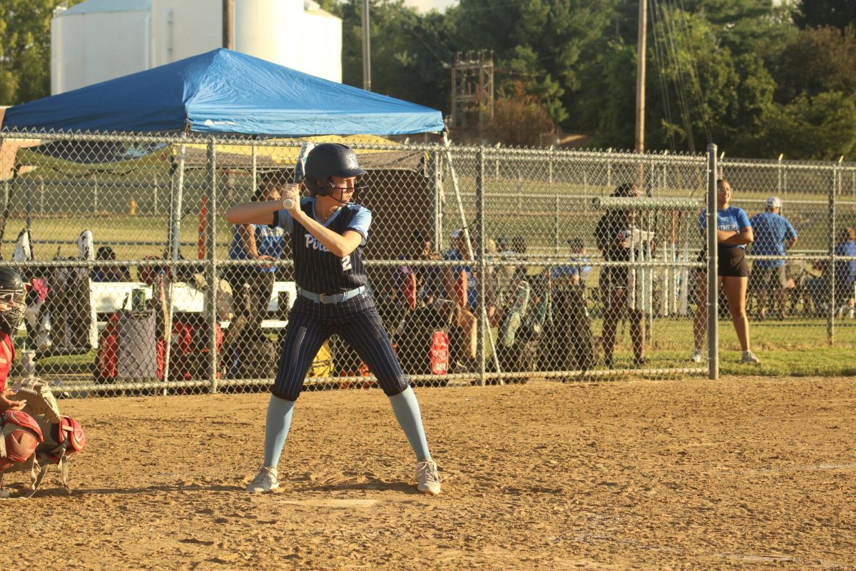 Addison Blair gets ready to bat.