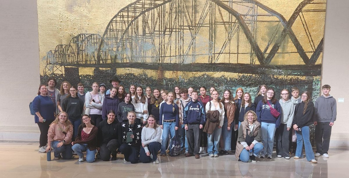 Our SCHS students and their exchange student at the art museum.