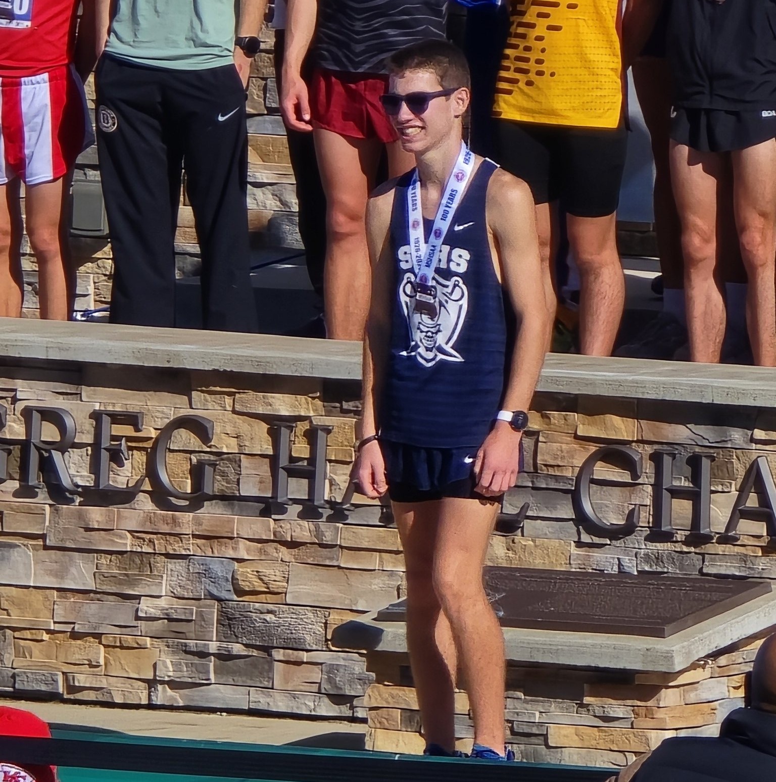 Elijah Case sports his third place medal at the State Cross Country Championship in Columbia, Mo. on Nov. 7. (courtesy @SCHSactivities)