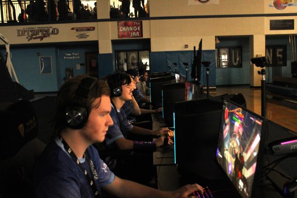 Aaron Baxter, Joel Lemmons-sharp, Moe James, Ramon Navarrete, and Caillou Smith focus in on their gameplay in Sedalia on Dec. 6.