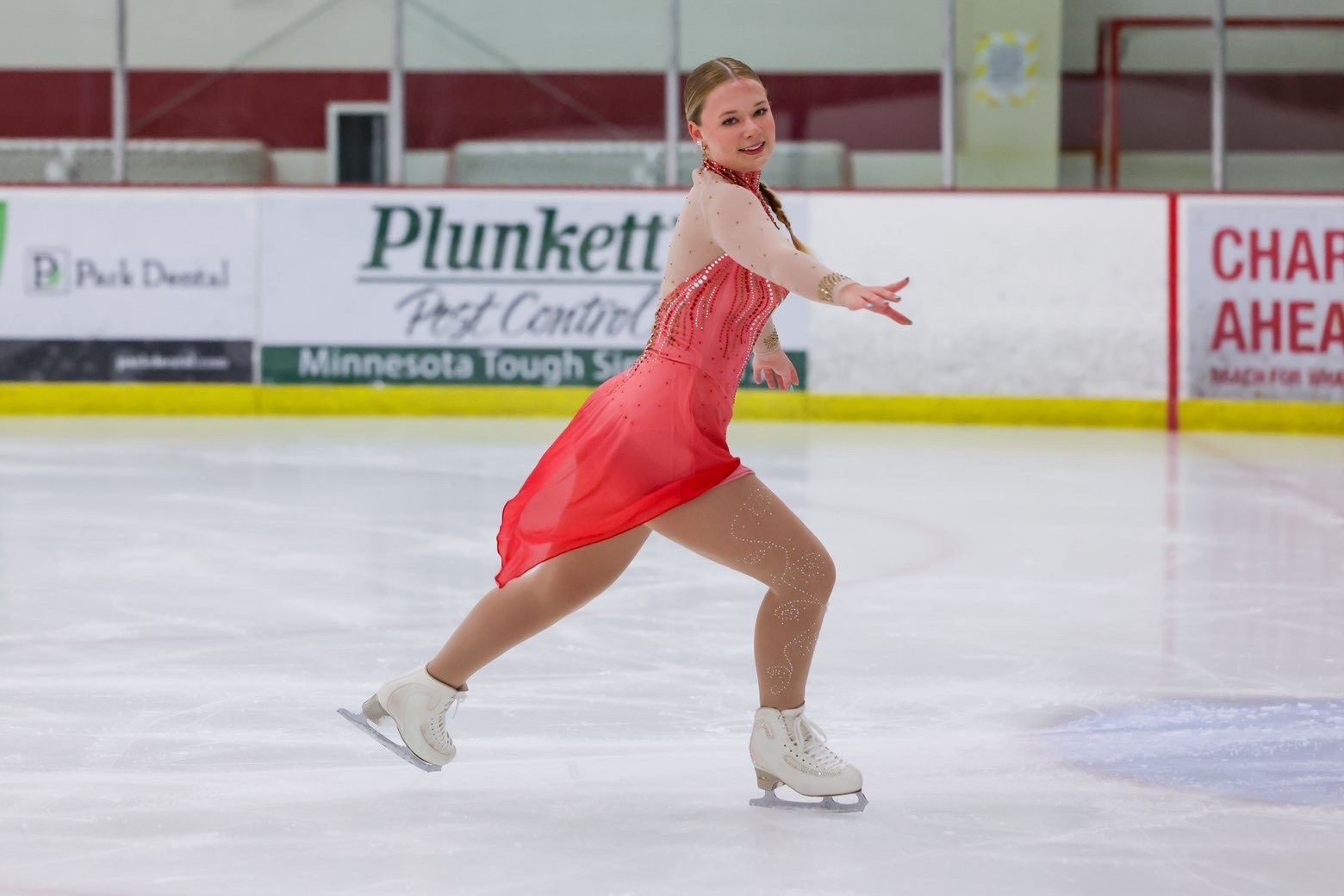 Sophia Ventura skates across the ice.