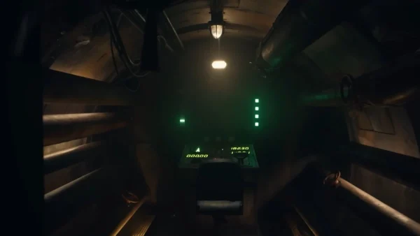 The interior of the submarine in Iron Lung, courtesy of Markiplier.