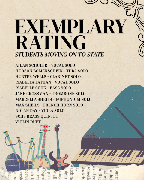 List of students who received exemplary rating at the festival.
