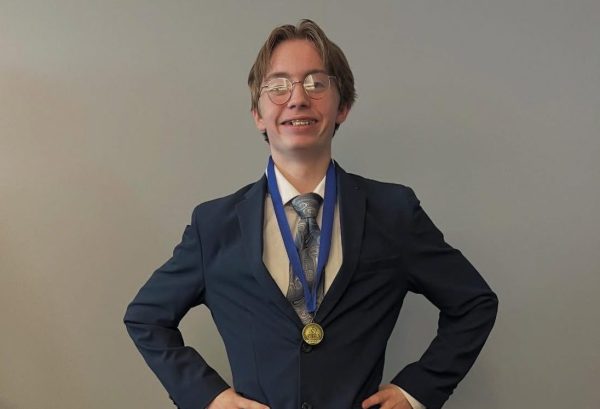 Seth Wilson, one of 2 leadership delegates from district 7 moving on to ICDC and State.