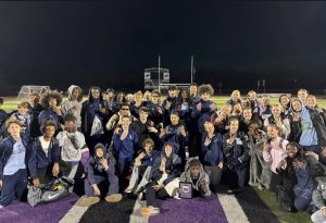 The boys and girls track team together after winning the Pacific meet. (courtesy @schs.txf)