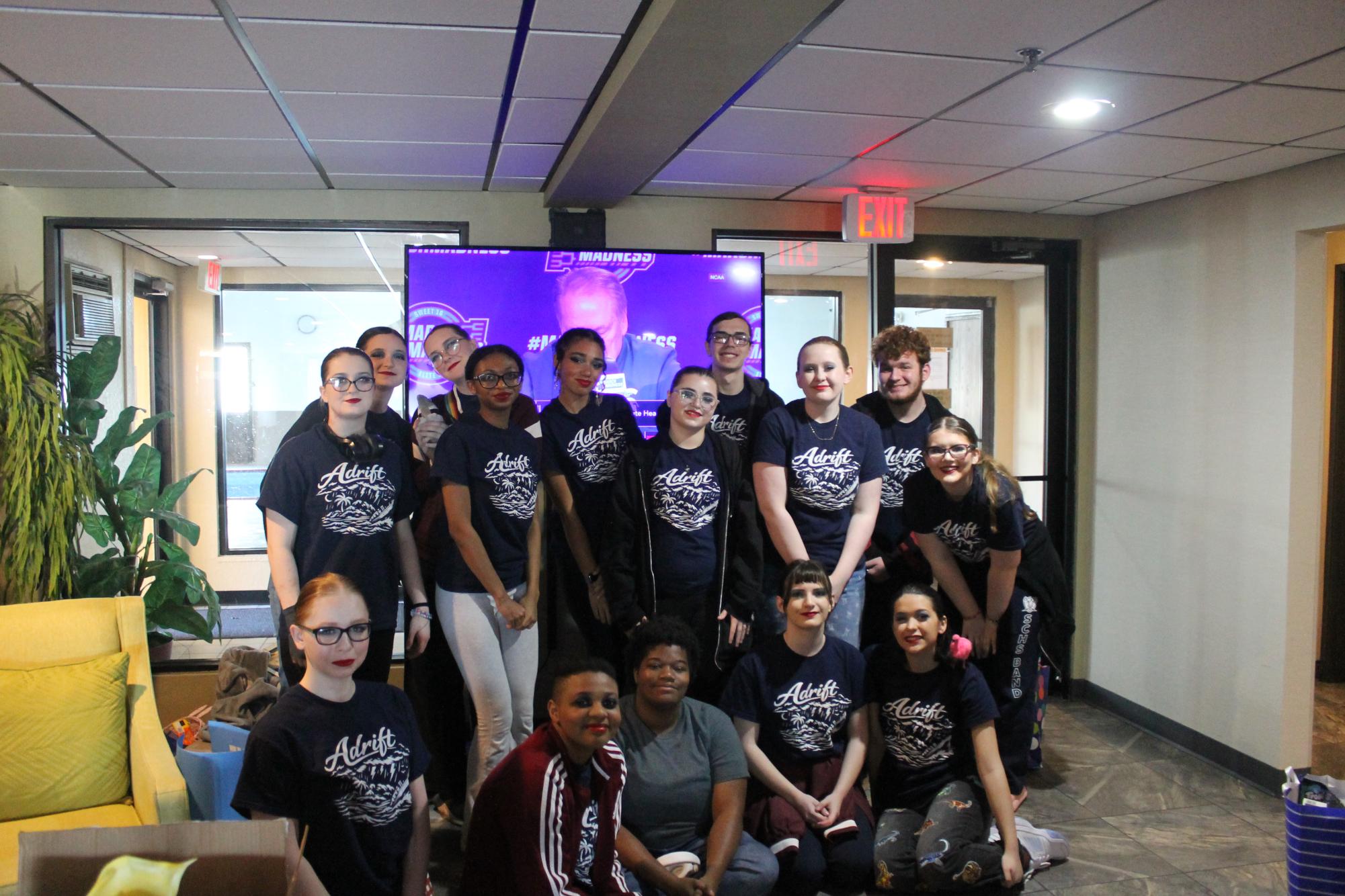 St. Charles United Winter Guard before going to championships.