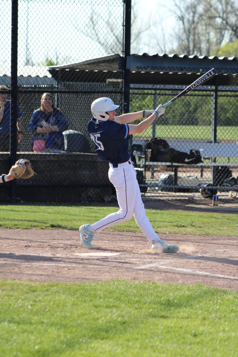 Ethan Kimsey swings his bat.