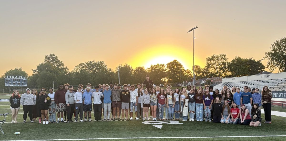 All the seniors gathered for one more day of fun. (courtesy Julie Basler)