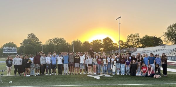 All the seniors gathered for one more day of fun. (courtesy Julie Basler)
